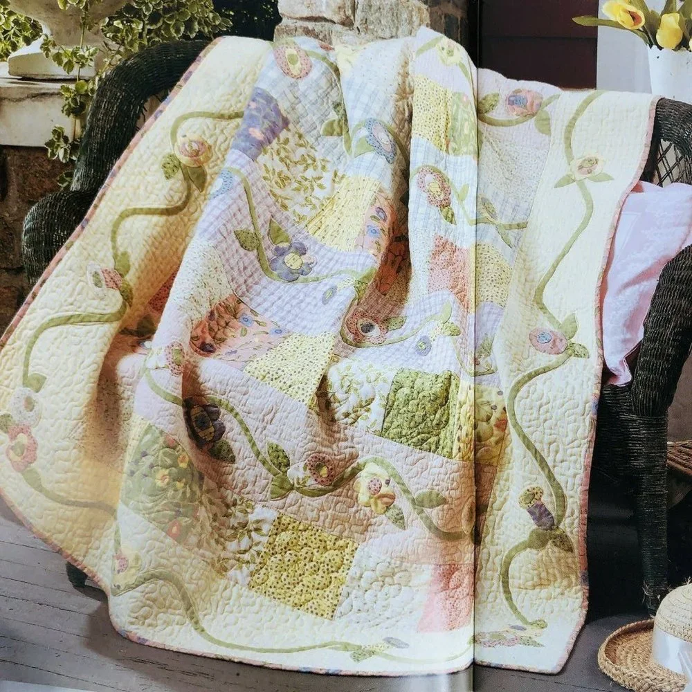 Passion For Posies‎ 4 Cottage Garden Floral Quilt Patterns By Laurie Bird PB